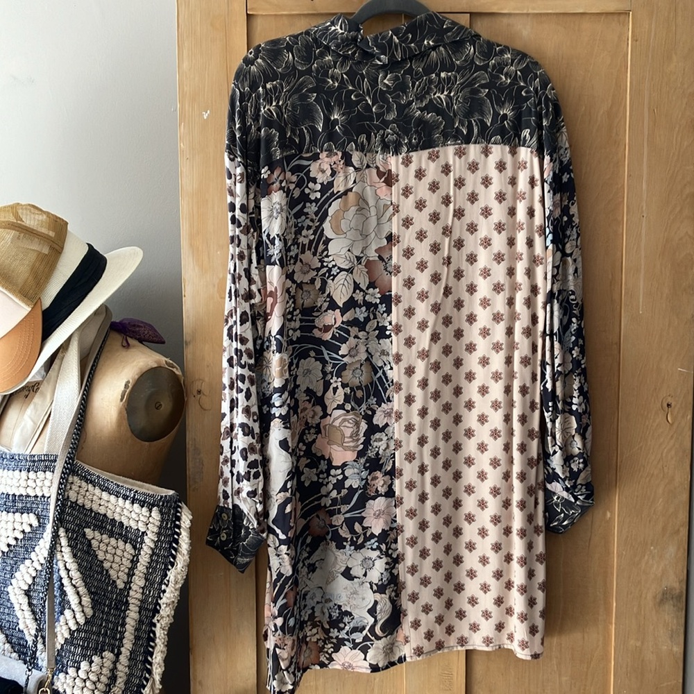 Spell RENEW PATCHWORK SHIRT DRESS medium NWT - Picture 16 of 16